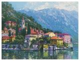 Reflections of Lake Como Print by Howard Behrens