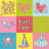 Girls Rock 9 Patch Poster von Peter Horjus