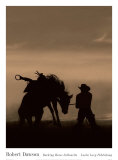 Bucking Horse Silhouette Posters par Robert Dawson