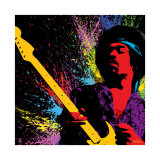 Jimi Hendrix: Psychedelic Splash Poster