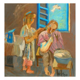 Do Up in Barber Giclée-tryk af Zhang Yong Xu Do Up in Barber Giclée-tryk af Zhang Yong Xu