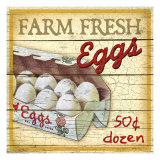 Eier frisch vom Bauernhof Giclée-Druck von Kate Ward Thacker