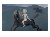 North Wind Blowing with a Horse Giclee Print by Zhang Yong Xu