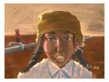Bubble Gum Girl Giclee Print by Zhang Yong Xu