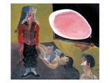 Red Rose with Women Giclee Print by Zhang Yong Xu
