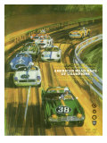Vintage Sports Car Road Race Poster Pósters