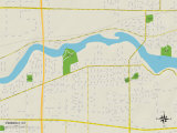Political Map of Kimberly, WI Prints