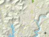 Political Map of Summersville, WV Prints