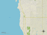 Political Map of Daphne, AL Prints