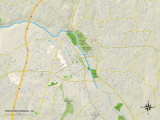 Political Map of Fredericksburg, VA Posters