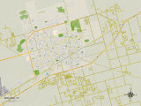 Political Map of Midland, TX Posters