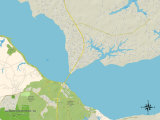 Political Map of Gloucester Point, VA Prints