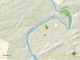 Political Map of Radford, VA Prints