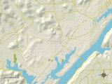 Political Map of Scottsboro, AL Prints