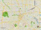 Political Map of Houston, TX Posters