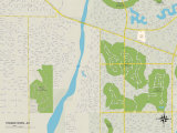Political Map of Youngtown, AZ Print