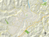 Political Map of Fairmont, WV Poster
