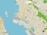 Carte politique de Oakland, CA Posters