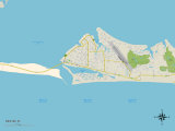 Political Map of Destin, FL Foto