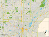 Political Map of Thornton, CO Prints