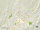 Political Map of Harrisonburg, VA Posters