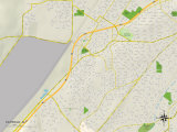 Political Map of Fairfield, AL Prints