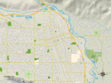 Political Map of Yakima, WA Posters