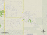 Political Map of Queen Creek, AZ Posters