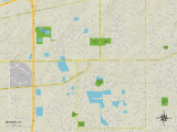 Political Map of Mango, FL Print