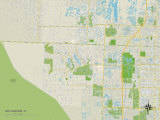 Political Map of Wellington, FL Posters
