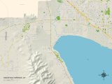 Political Map of Saratoga Springs, UT Prints