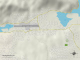 Political Map of Big Bear City, CA Prints