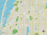 Political Map of Largo, FL Posters