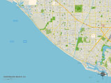 Carte politique de Huntington Beach, CA Affiches