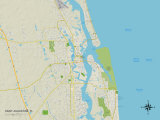 Political Map of Saint Augustine, FL Poster