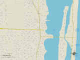 Political Map of Lantana, FL Print