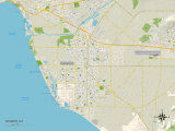 Political Map of Oxnard, CA Print