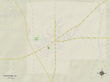 Political Map of Hartford, AL Posters