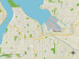Carte politique de Tacoma, WA Posters