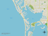 Political Map of Saint Pete Beach, FL Prints
