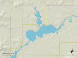 Political Map of Tainter Lake, WI Prints