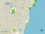 Political Map of Cutler Ridge, FL Photo
