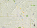 Political Map of Bentonville, AR Prints