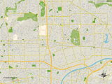 Political Map of Placentia, CA Posters