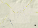 Political Map of Fort Deposit, AL Prints