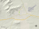 Political Map of Rawlins, WY Posters