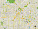 Political Map of Los Angeles, CA Posters