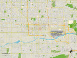 Political Map of Phoenix, AZ Prints