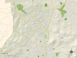Political Map of Saks, AL Posters