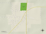 Political Map of Valders, WI Prints